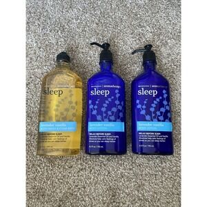 Bath And Body‎ Works Lavender Vanilla Aromatherapy Body Wash And 2x Body Lotion